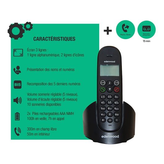 Teléfono fijo EDENWOOD
