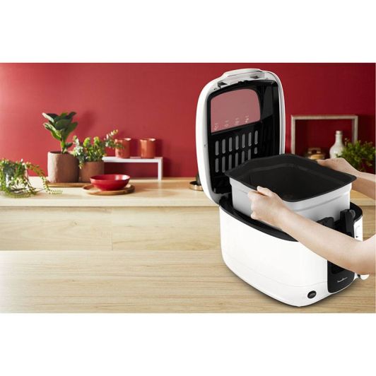 Freidora de aceite MOULINEX Super Uno YY4544FB 2,2L 1800W Filtro Antiolores Inox/Negro