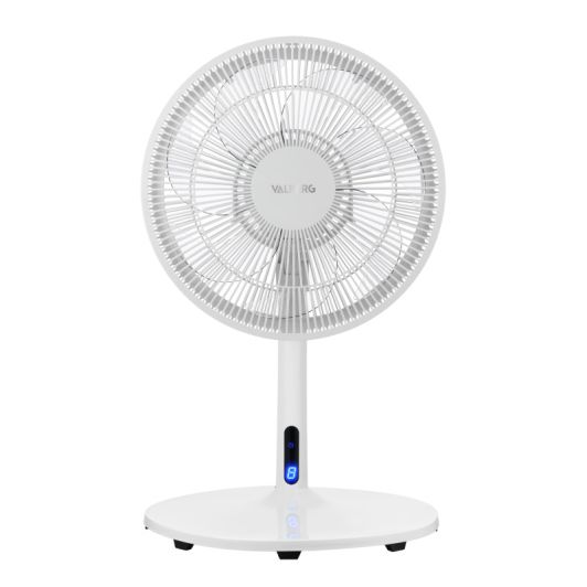 Ventilador de Pie 45W 3 Velocidades Silencioso Blanco/Gris VALBERG U-GO-Fresh