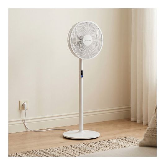 Ventilador de Pie 45W 3 Velocidades Silencioso Blanco/Gris VALBERG U-GO-Fresh