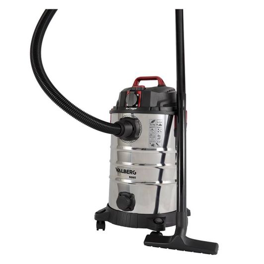 Aspiradora de cenizas y líquidos VALBERG 1200W 30L Inox presión de 16kPa WORX-01