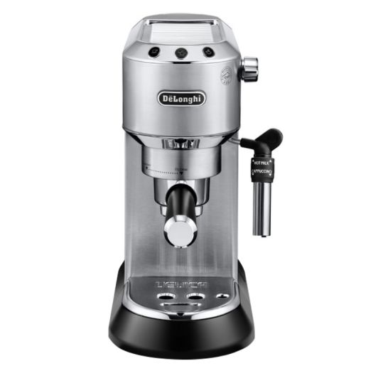 Cafetera expresso, 15 bares, 2 tazas, espumador de leche, DELONGHI EC685.M Inox