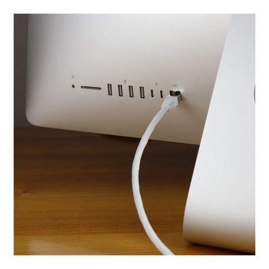 Cable de red Ethernet EDENWOOD Gigabit Lan 10Gbit/s 3M recto RJ45 CAT6 blanco. 