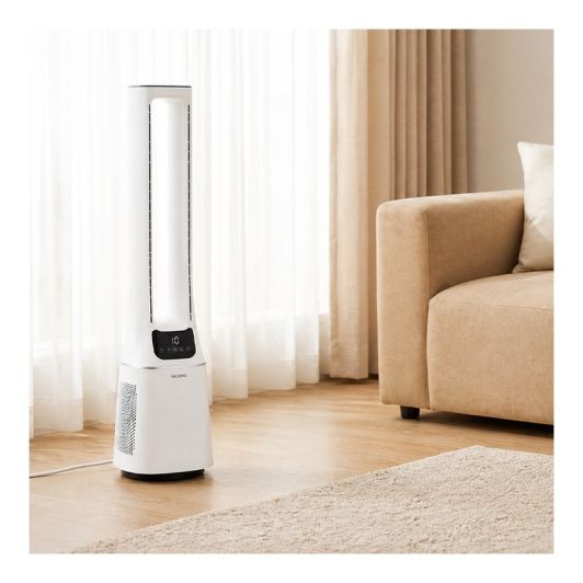 Ventilador torre VALBERG SUNNY-R PURE con Purificador de Aire Mando a Distancia Oscilante Blanco
