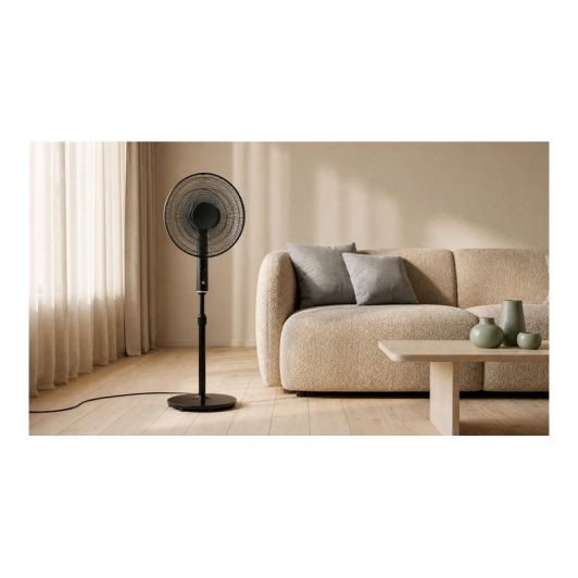 Ventilador de Pie VALBERG INES B-KOOL 50W 40 cm de Diámetro 3 Velocidades Negro
