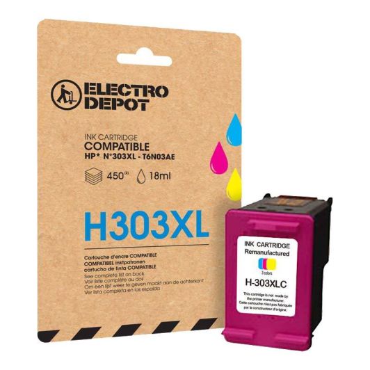 Cartucho de tinta de color XL ELECTO DEPOT compatible con HP H303
