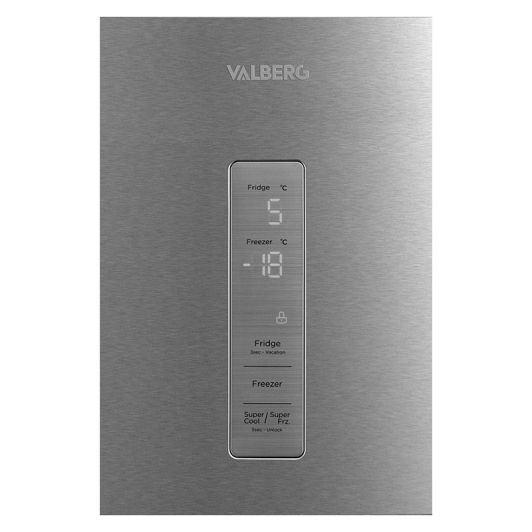 Frigorífico Combi No Frost VALBERG 378L 201cm Alto Clase A 29dB Inox