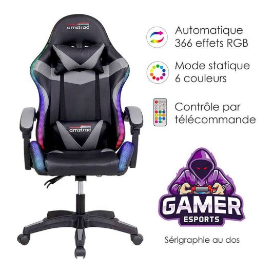 Silla gaming LED RGB AMSTRAD 900 