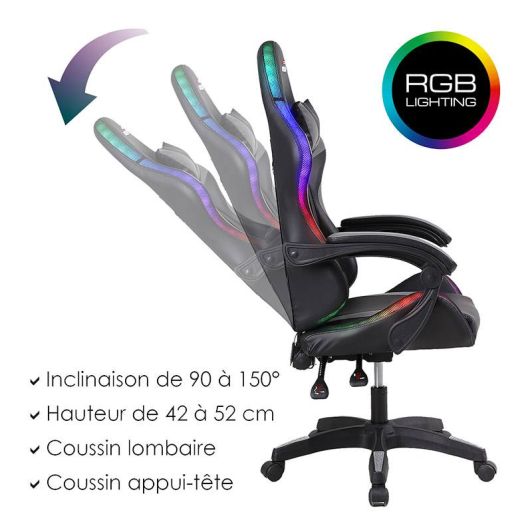 Silla gaming LED RGB AMSTRAD 900 