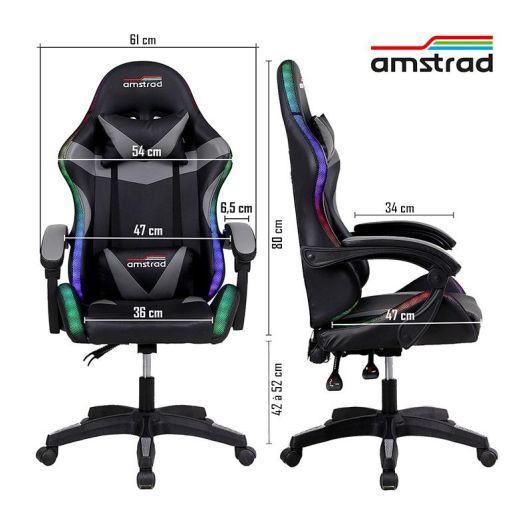 Silla gaming LED RGB AMSTRAD 900 