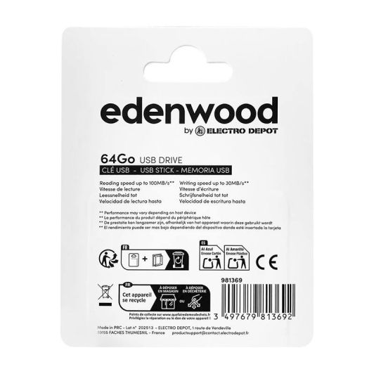 Memoria USB EDENWOOD 64Gb