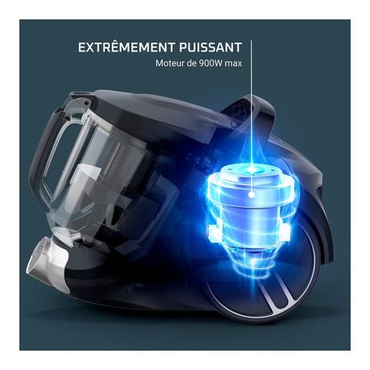 Aspiradora Sin Bolsa ROWENTA Ciclónica 900W Compact Power XXL Depósito 2,5L Motor Effitech Filtro Lavable RO4825EA