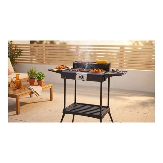Barbacoa Eléctrica 2200W VALBERG de Sobremesa y con Pie Negro VAL-EL2200