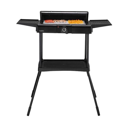 Barbacoa Eléctrica 2200W VALBERG de Sobremesa y con Pie Negro VAL-EL2200