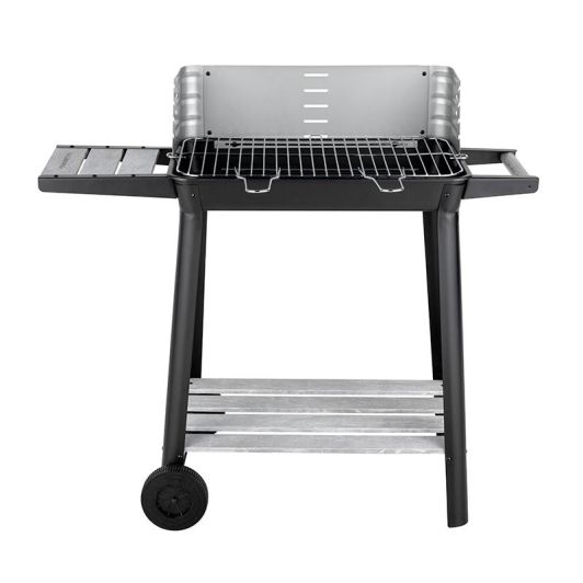 Barbacoa Carbón 6-8 Personas con Cortavientos y Estante VALBERG 49cm CH-VAL-KETTLE57