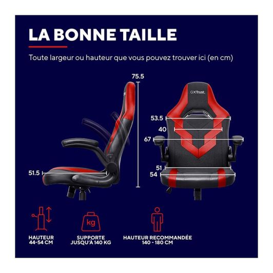 Silla gaming TRUST GAMING RIYE negra y roja