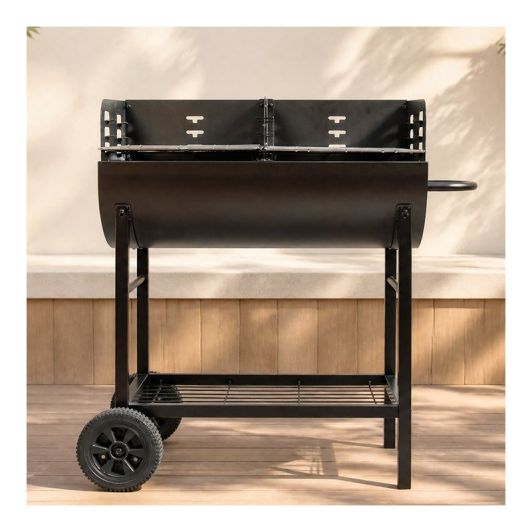 Barbacoa de Carbón VALBERG Doble parrilla de 3 niveles CH-VAL-DBARREL6640