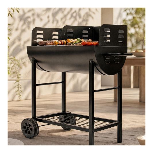 Barbacoa de Carbón VALBERG Doble parrilla de 3 niveles CH-VAL-DBARREL6640