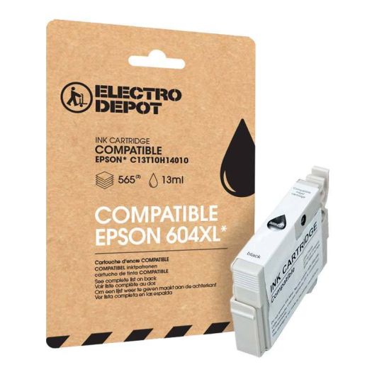 Cartucho de tinta ELECTRO DEPOT E604 XL negro compatible con EPSON Expression Home XP