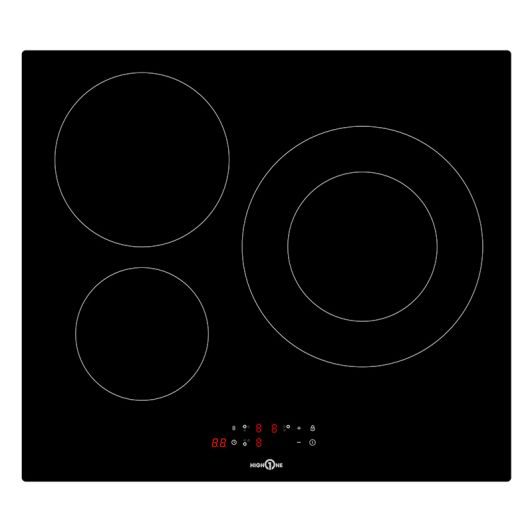 Placa inducción, 3 fuegos, 7700w, táctil HIGH ONE IH 3 TB 007C 