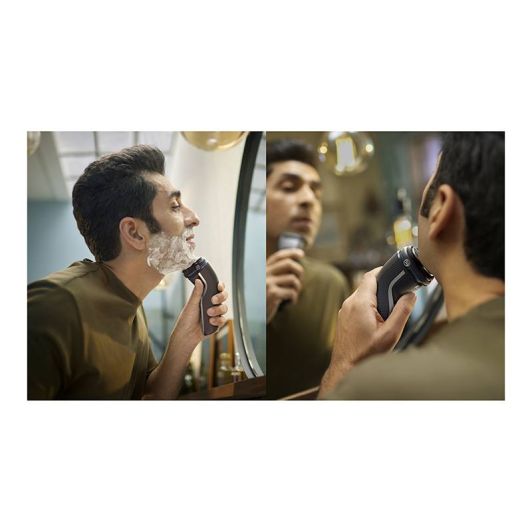 Afeitadora Rotativa de Barba PHILIPS Cabezales 5D Pivot & Flex impermeable S3143/00