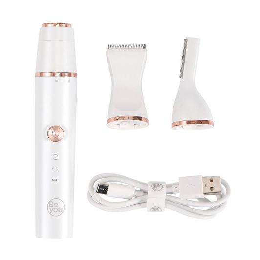 Depiladora femenina BE YOU para Bikini o Cejas, cabezales adaptables, Inalámbrica  BY-BIK
