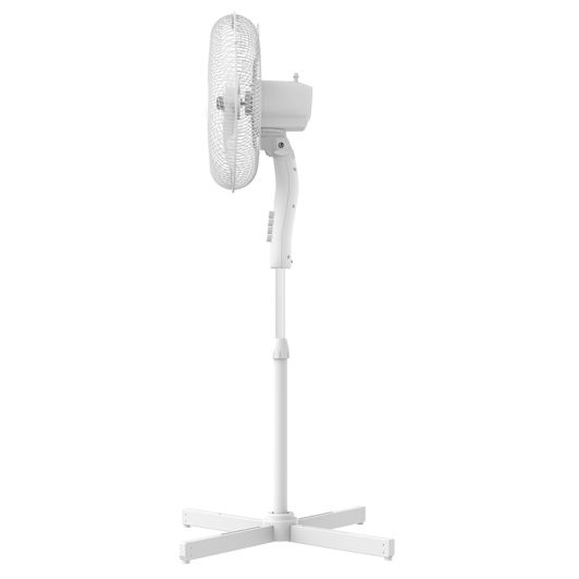 Ventilador de Pie VALBERG 45W 40 cm de Diámetro 3 Velocidades Altura Regulable Oscilante Blanco