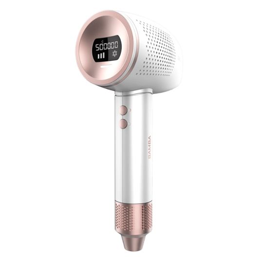 Depiladora IPL CECOTEC color Blanca/Rosa, Lámpara Cuarzo SkinCare Quartz, Pantalla LCD, Luz Pulsada de 5000.0000 pulsos