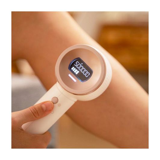 Depiladora IPL CECOTEC color Blanca/Rosa, Lámpara Cuarzo SkinCare Quartz, Pantalla LCD, Luz Pulsada de 5000.0000 pulsos
