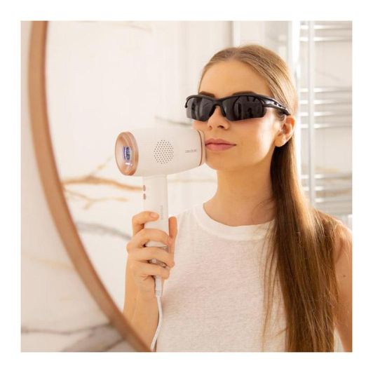Depiladora IPL CECOTEC color Blanca/Rosa, Lámpara Cuarzo SkinCare Quartz, Pantalla LCD, Luz Pulsada de 5000.0000 pulsos