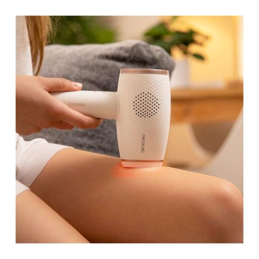 Depiladora IPL CECOTEC color Blanca/Rosa, Lámpara Cuarzo SkinCare Quartz, Pantalla LCD, Luz Pulsada de 5000.0000 pulsos