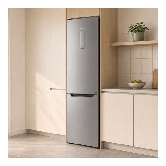 Frigorífico Combi No Frost Clase B VALBERG 323L Pantalla Táctil 185cm Inox