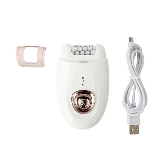 Depiladora Eléctrica Recargable BE YOU, Bikini, Axilas, Cuerpo, 2 Velocidades Color Blanco BY-EPIL