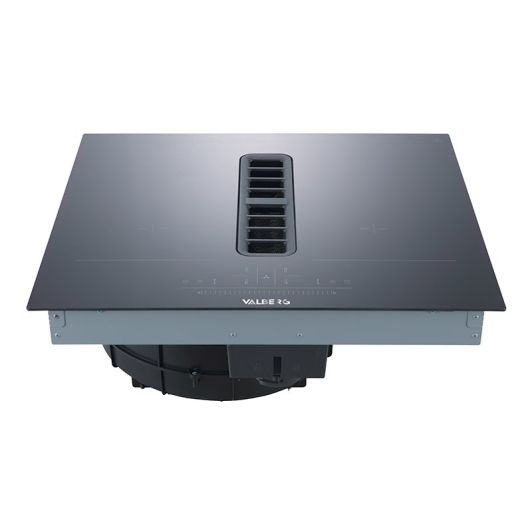 Placa Inducción Aspirante, 4 zonas, 10.000w, campana integrada 589m3/h, VALBERG IH 4 HTB 2FZ