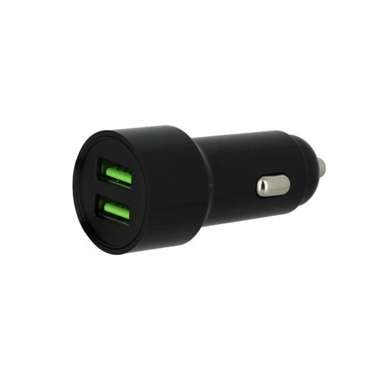 Cargador Encendedor HIGH ONE 12W 2 Puertos USB A Negro