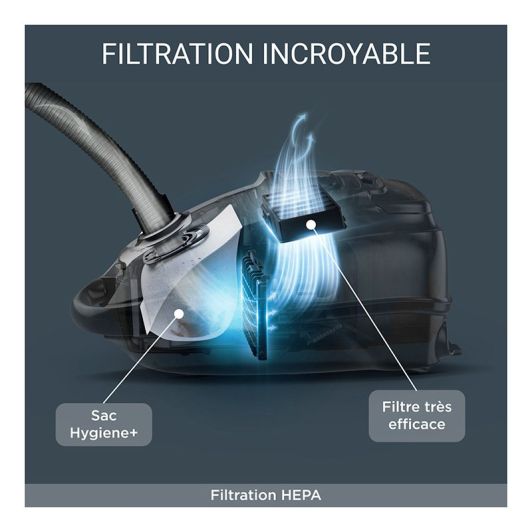  Aspirador Con Bolsa ROWENTA 400W Silencioso 57dB 4.5L filtro Allergy+ YY5392FE RO7457EA