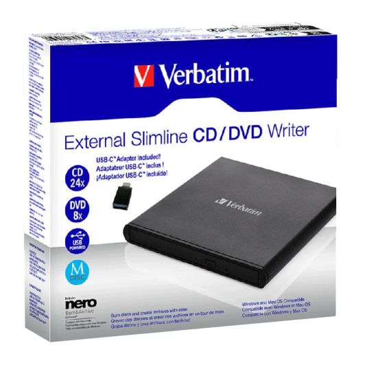 Grabadora VERBATIM Externa CD/DVD USB 2.0