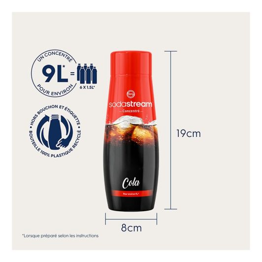 SODASTREAM Sirope Sabor Cola Concentrado para Refrescos 440ml