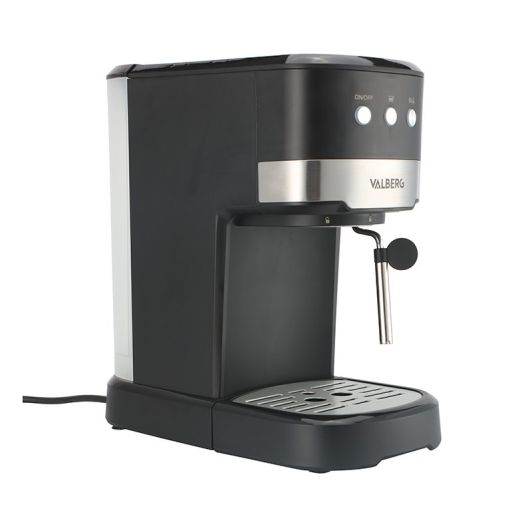 Cafetera Expresso, 15 bares, 2 tazas, Espumador de leche,  VALBERG PUMPCOFFEE M1