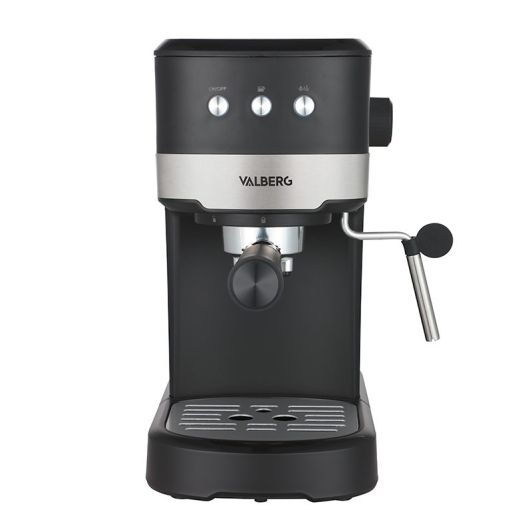 Cafetera Expresso, 15 bares, 2 tazas, Espumador de leche,  VALBERG PUMPCOFFEE M1