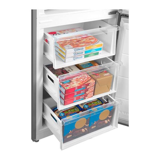 Frigorifico Combi No Frost VALBERG 373L 201cm Alto Inox Clase C