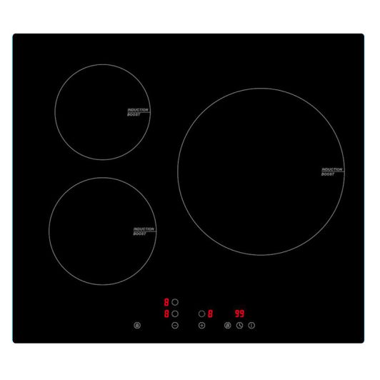 Placa 3 fuegos induccion Valberg IH 3 TB 342C - Encendido tactil + seguridad infantil
