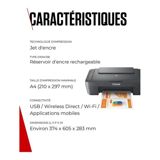 Impresora Multifunción CANON Pixma MG2556S Tinta Color USB 3 en 1