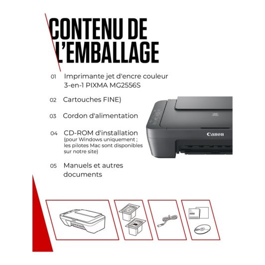 Impresora Multifunción CANON Pixma MG2556S Tinta Color USB 3 en 1