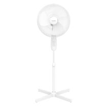 Ventilador de Pie VALBERG 45W 40 cm de Diámetro 3 Velocidades Altura Regulable Oscilante Blanco